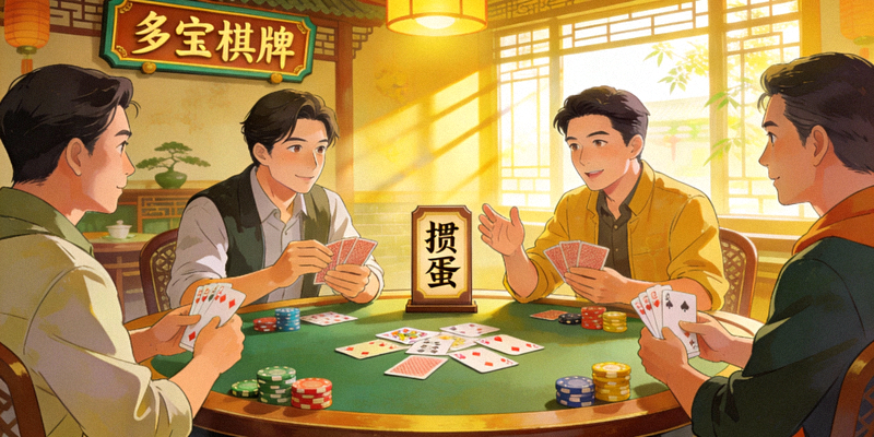 多宝棋牌江浙地区流行的掼蛋扑克游戏 - 四位玩家合作竞技